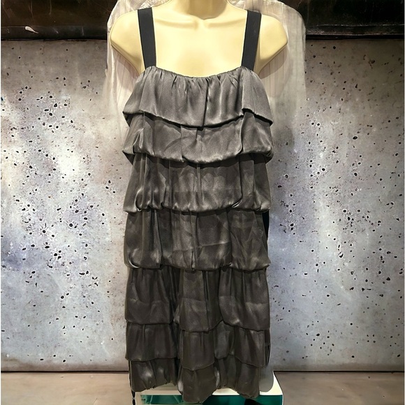 J Crew Black, Silk Knee Length Dress SZ XS - Picture 2 of 8